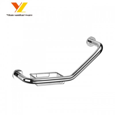 Best Selling Metal Bathtub Handrail for Elderly with Soap Basket